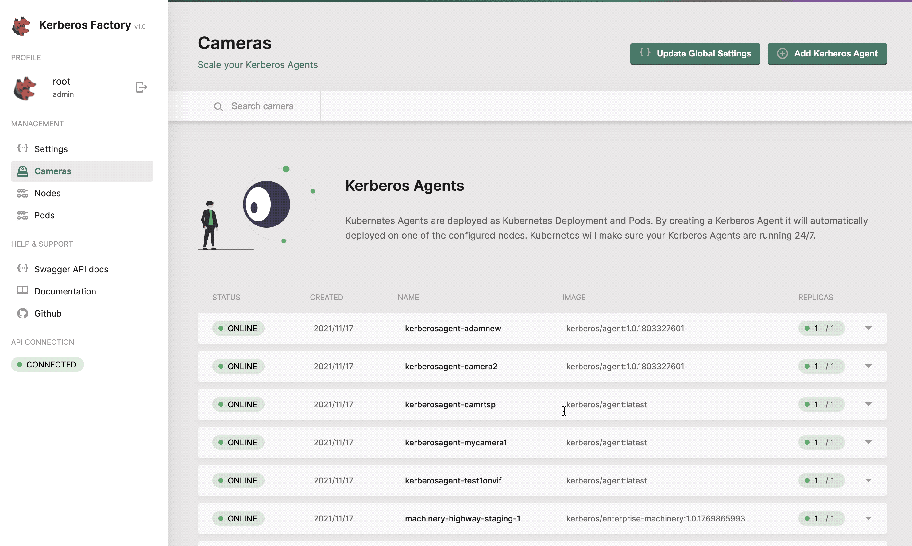 Once you created the Kerberos Agent, you can configure the agent.